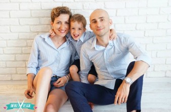 Camasi Mama Tata si Fiu Dungi Alb Bleu