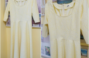 Rochie Clos Eleganta Galben Pal