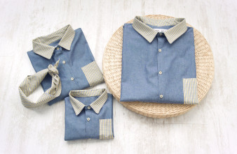 Camasi Familie Jeans cu Carouri