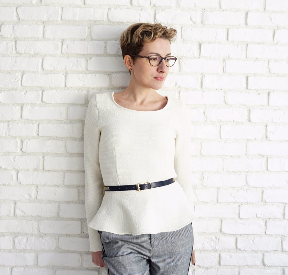Bluza Volan Peplum Crem – 4