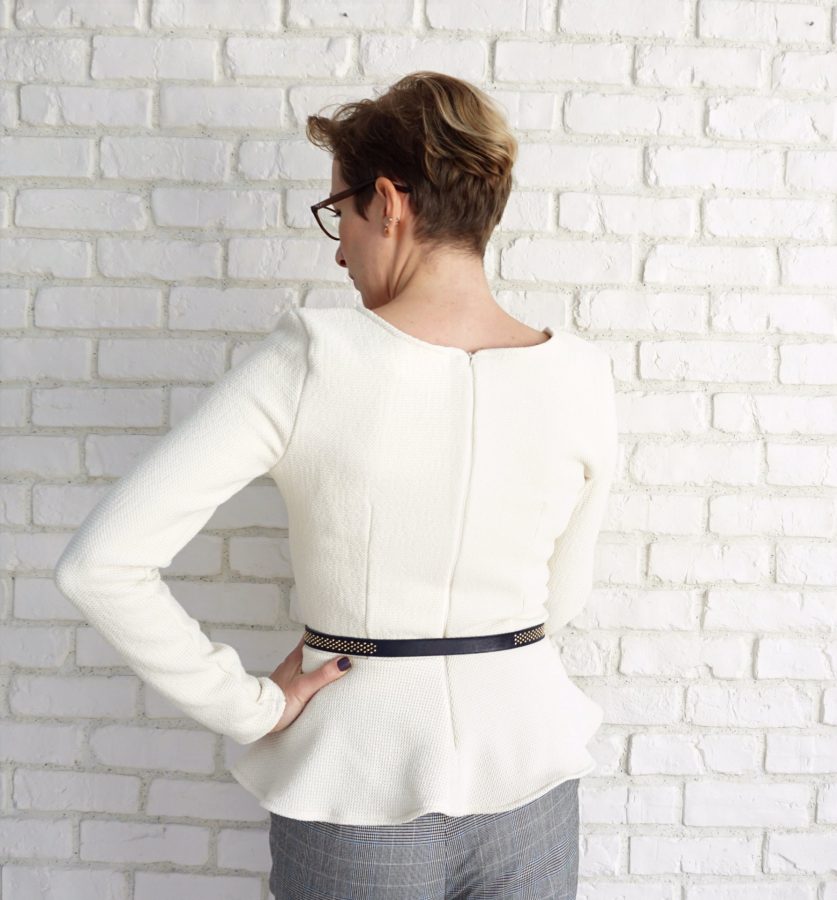 Bluza Volan Peplum Crem – 3