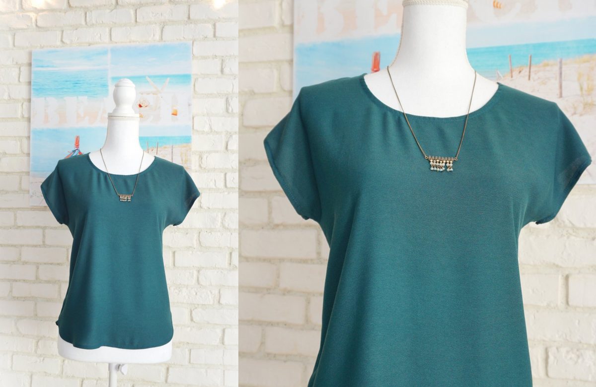 Bluza Verde Triplu Voal  (măsura S)