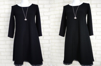 Rochie in A Neagra cu Tinte (masura XS)