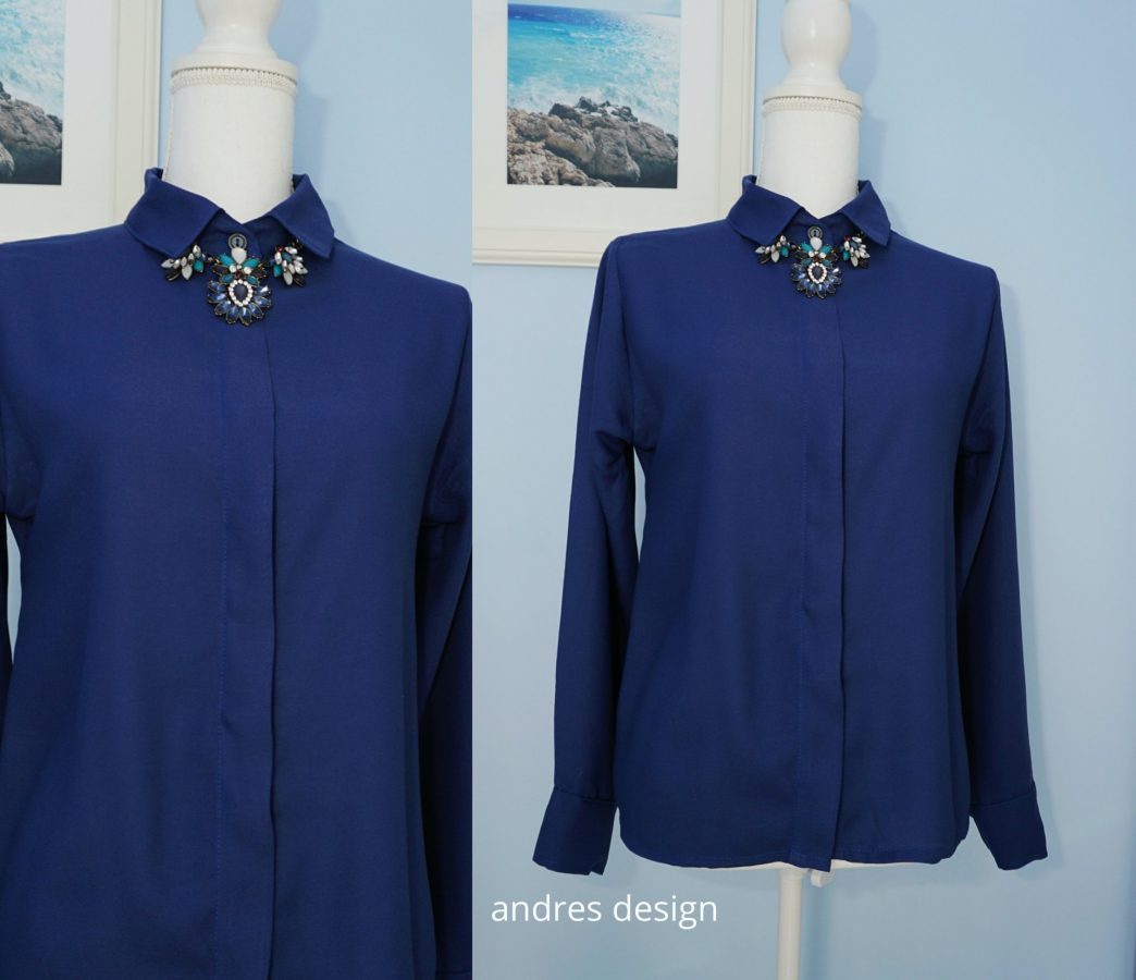 Cămașă Damă Elegantă și Vaporoasă Bleumarin