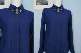 Camasa Dama Eleganta si Vaporoasa Bleumarin