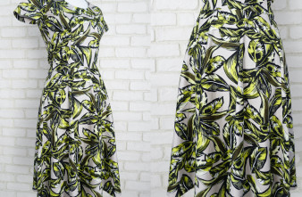 Rochie Midi Clos Frunze cu Buzunare (masura S)