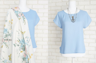 Bluza Eleganta Lejera Triplu Voal Bleu