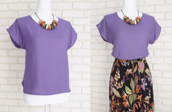 Bluza Eleganta Lejera Triplu Voal Mov