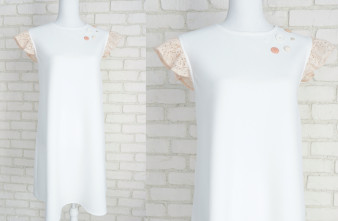 Rochie Gravide Alba cu Dantela