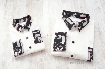 Camasi Tata Fiu Albe cu Pisici