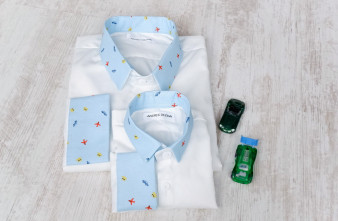 Camasi Tata Fiu Albe cu Masini si Avioane