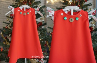 Rochita Fetite Rosie cu Motive Sarbatori