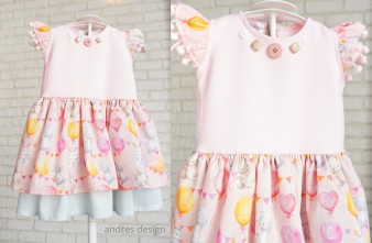 Rochita Incretita Fetite Roz cu Iepurasi