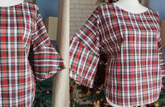 Bluza Lejera Volane Carouri Rosii Craciun