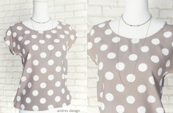 Bluza Eleganta Lejera Bej cu Buline