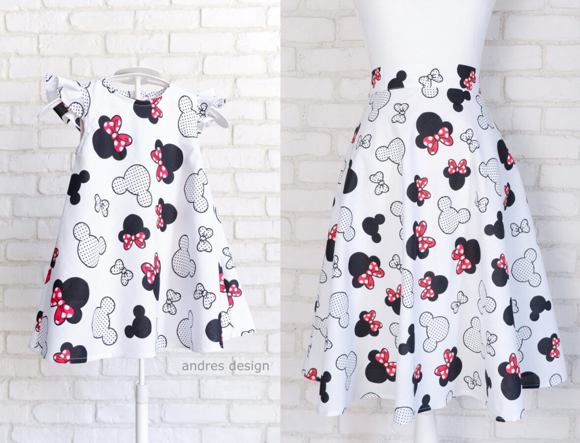 Fusta Mamă și Rochiță Fetite Minnie