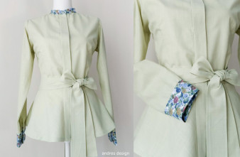 Camasa Dama Volan Peplum Vernil cu Flori