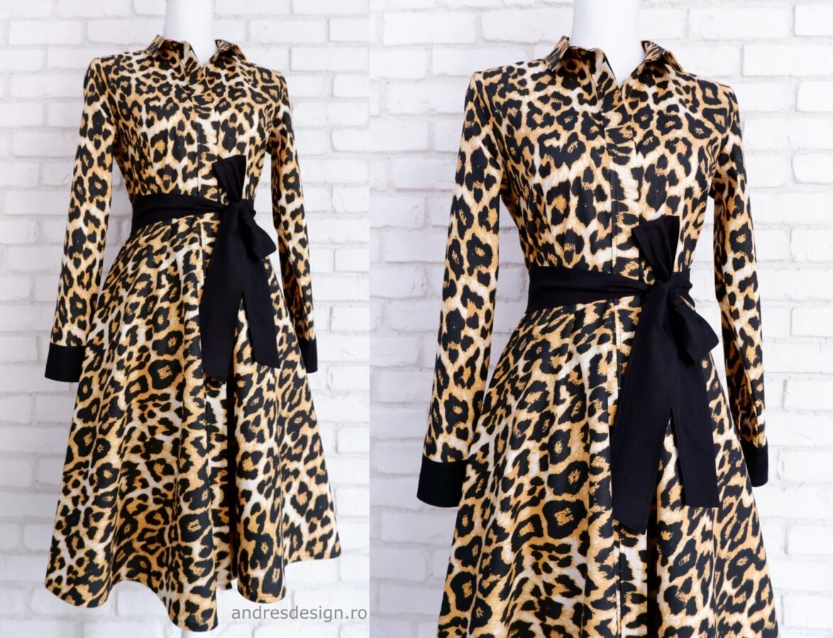 Rochie Cămașă Animal Print