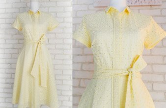 Rochie Camasa Panza Brodata Galbena