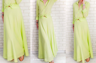 Fusta Lunga Panza Topita Verde Neon