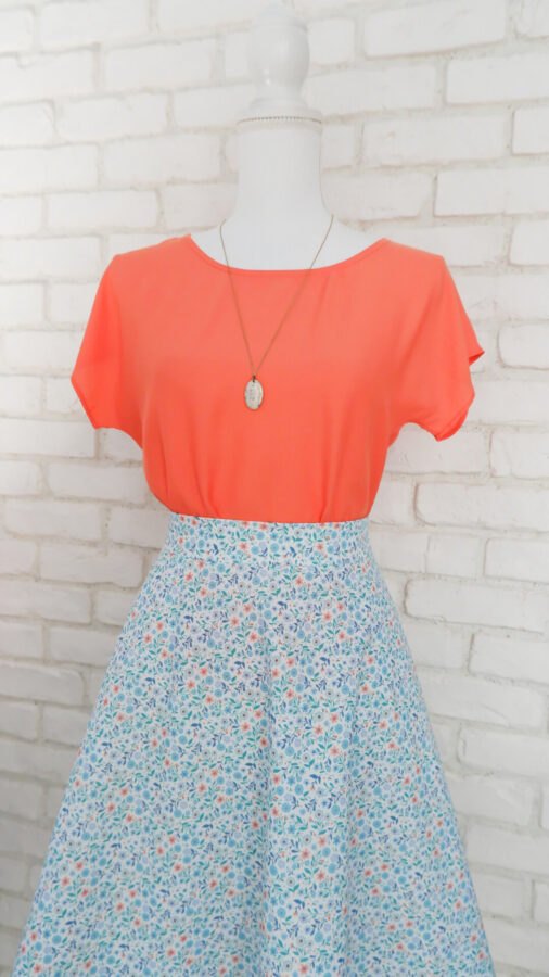 Bluza Elegantă Lejera Triplu Voal Portocaliu – 2