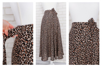 Fusta Animal Print cu Cordon