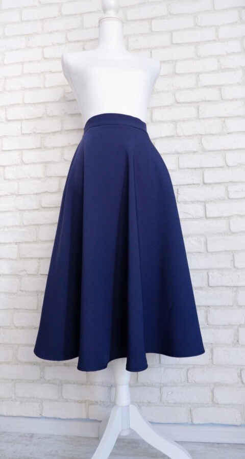 Fusta Clos Bleumarin cu Buzunare – 2