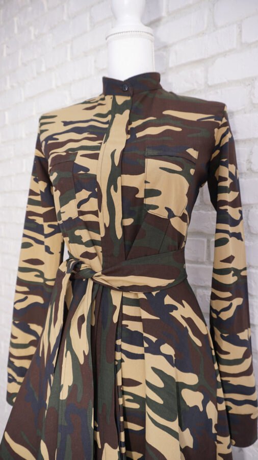 Rochie Cămașă Army cu Guler Tunica – 2