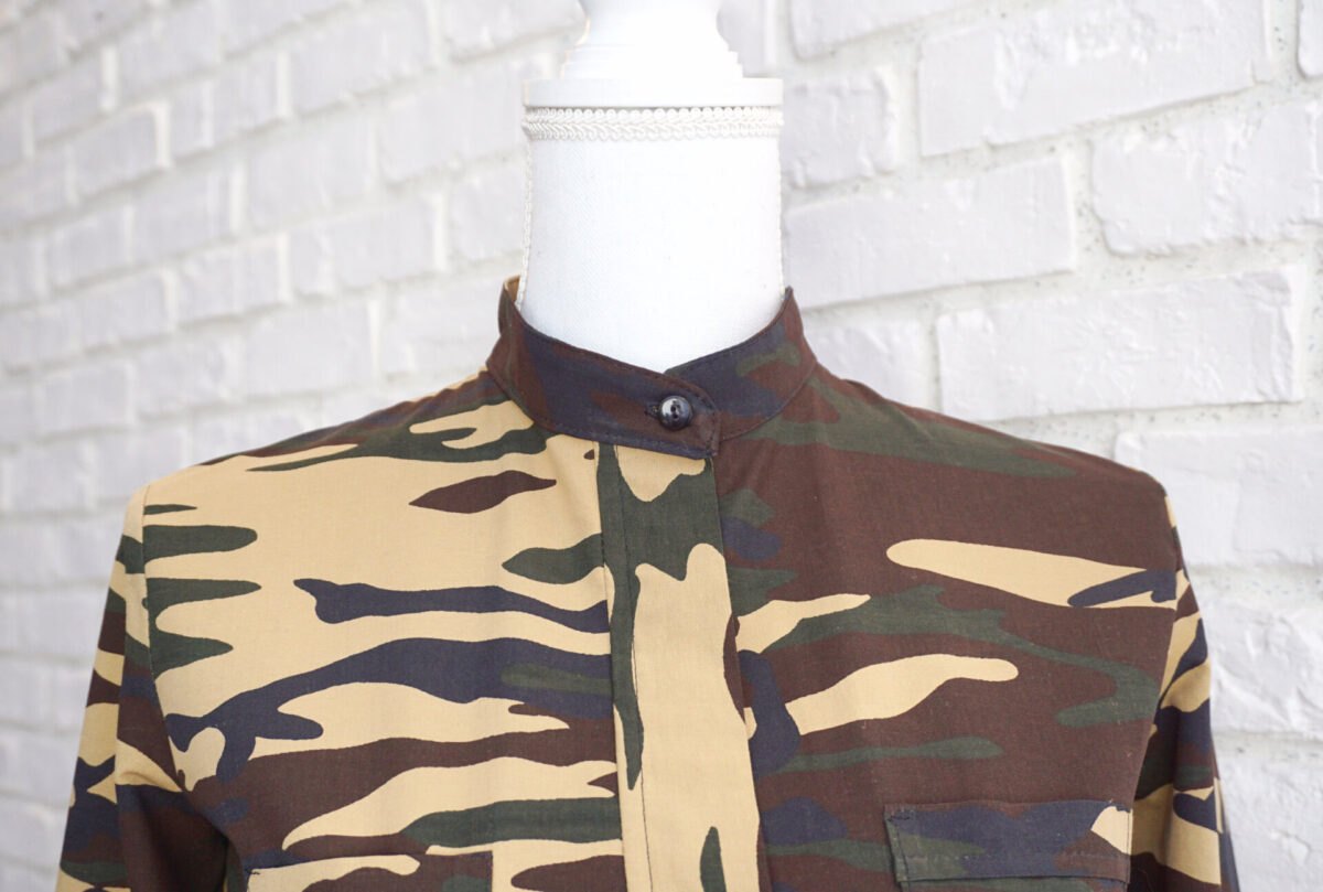 Rochie Cămașă Army cu Guler Tunica – 3