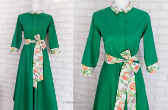 Rochie Camasa Verde cu Animale