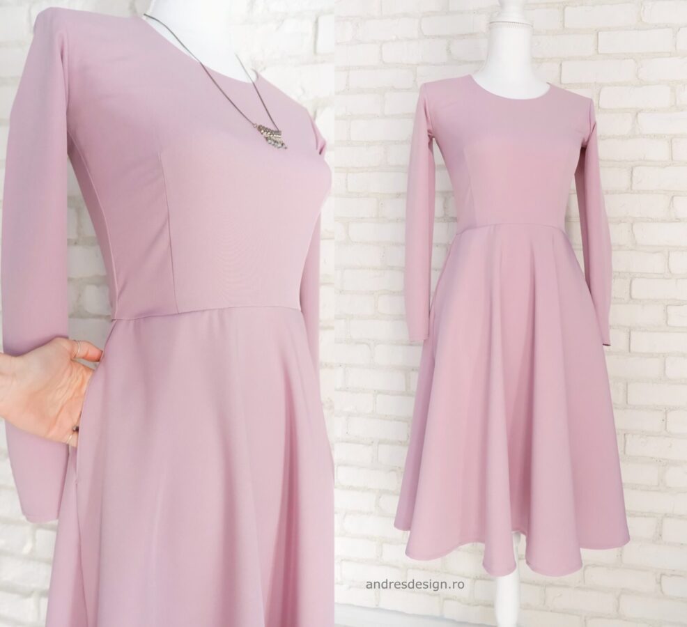 Rochie Clos Roz Prăfuit
