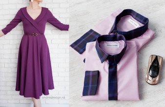 Rochie Mama si Camasi Tata Fiu Mov Lila