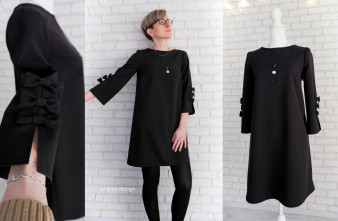 Rochie Scurta Neagra cu Funde (masura S)
