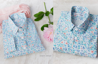 Camasi Mama Fiu Flori Mici Bleu