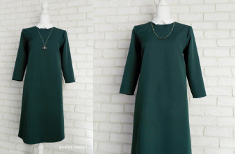 Rochie Verde cu Guler Alb de Camasa