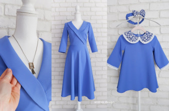 Rochii Mama Fiica Bleu Serenity