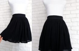 Fusta Incretita Panza Topita Neagra