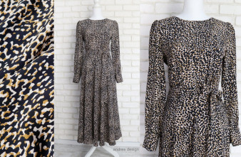 Rochie Lunga Vaporoasa Animal Print