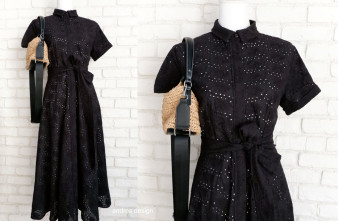 Rochie Camasa Panza Brodata Neagra