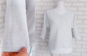 Bluza Lejera Stofa Alb Gri (masura S, unicat)