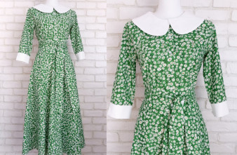Rochie Camasa Margarete cu Guler Mare Rotund
