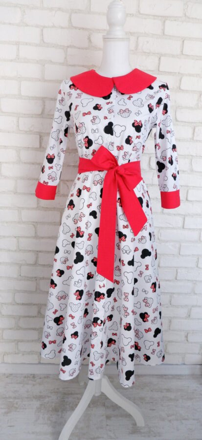 Rochie Cămașă Minnie cu Guler Mare Rotund – 1