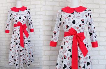 Rochie Camasa Minnie cu Guler Mare Rotund