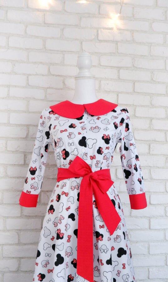 Rochie Cămașă Minnie cu Guler Mare Rotund – 3