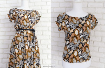 Bluza Vaporoasa Print Sarpe Bej cu Negru