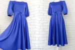 Rochie Eleganta Tafta Satinata Albastra