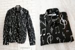 Camasa Baiat Neagra cu Note Muzicale