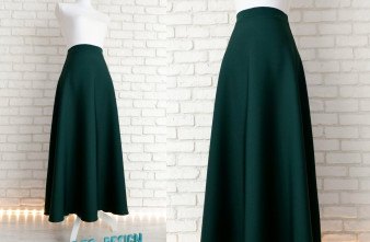 Fusta Clos Lunga Verde Inchis