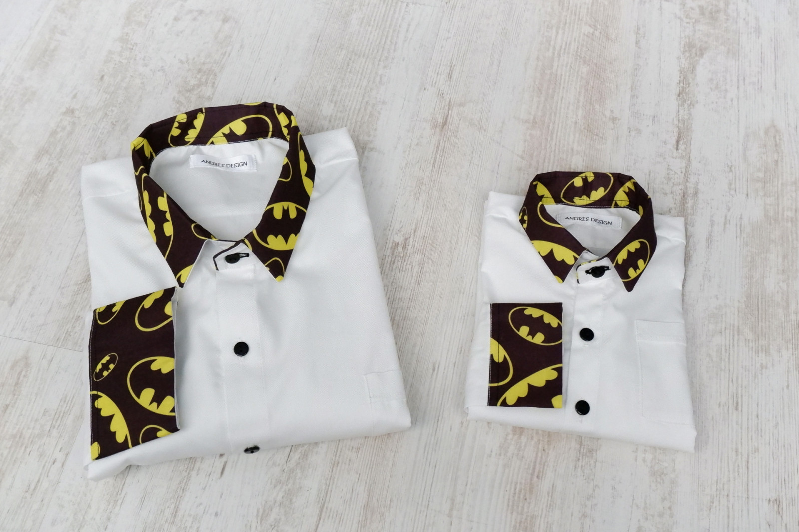 Camasi Tata Fiu Albe cu Batman