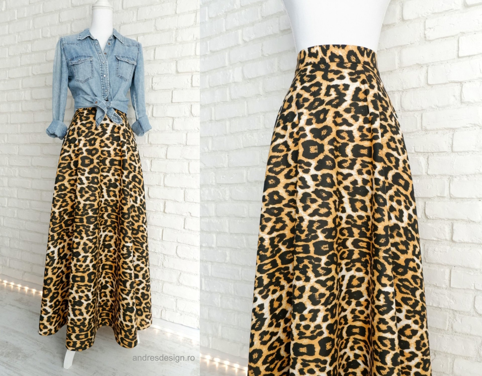 Fusta Clos Lunga Animal Print